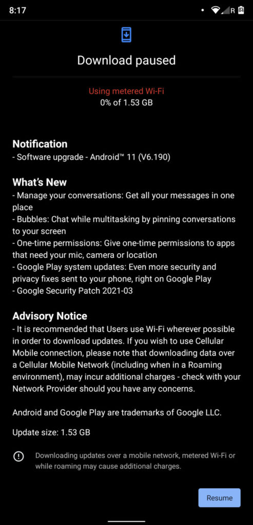 Nokia 8.1 android 11 update