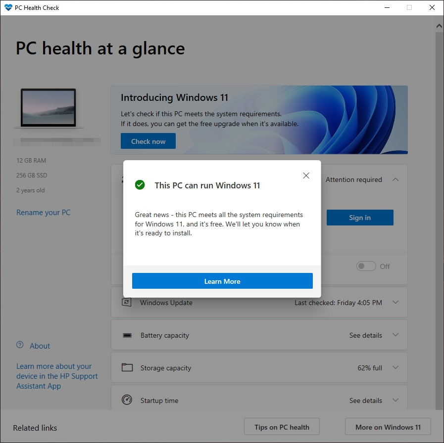 How To Upgrade To Windows 11 For Free 2 Your PC can run Windows 11 - PC Health Check