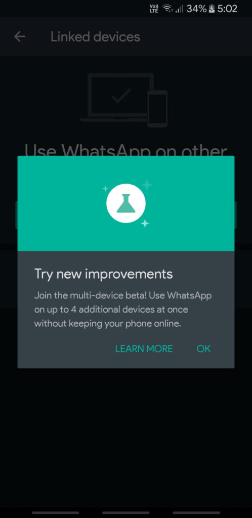 WhatsApp Multi-Device Support Screenshot (1)