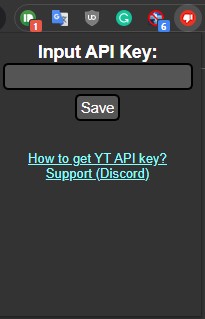 YT Dislike Viewer Input YouTube API from new tab