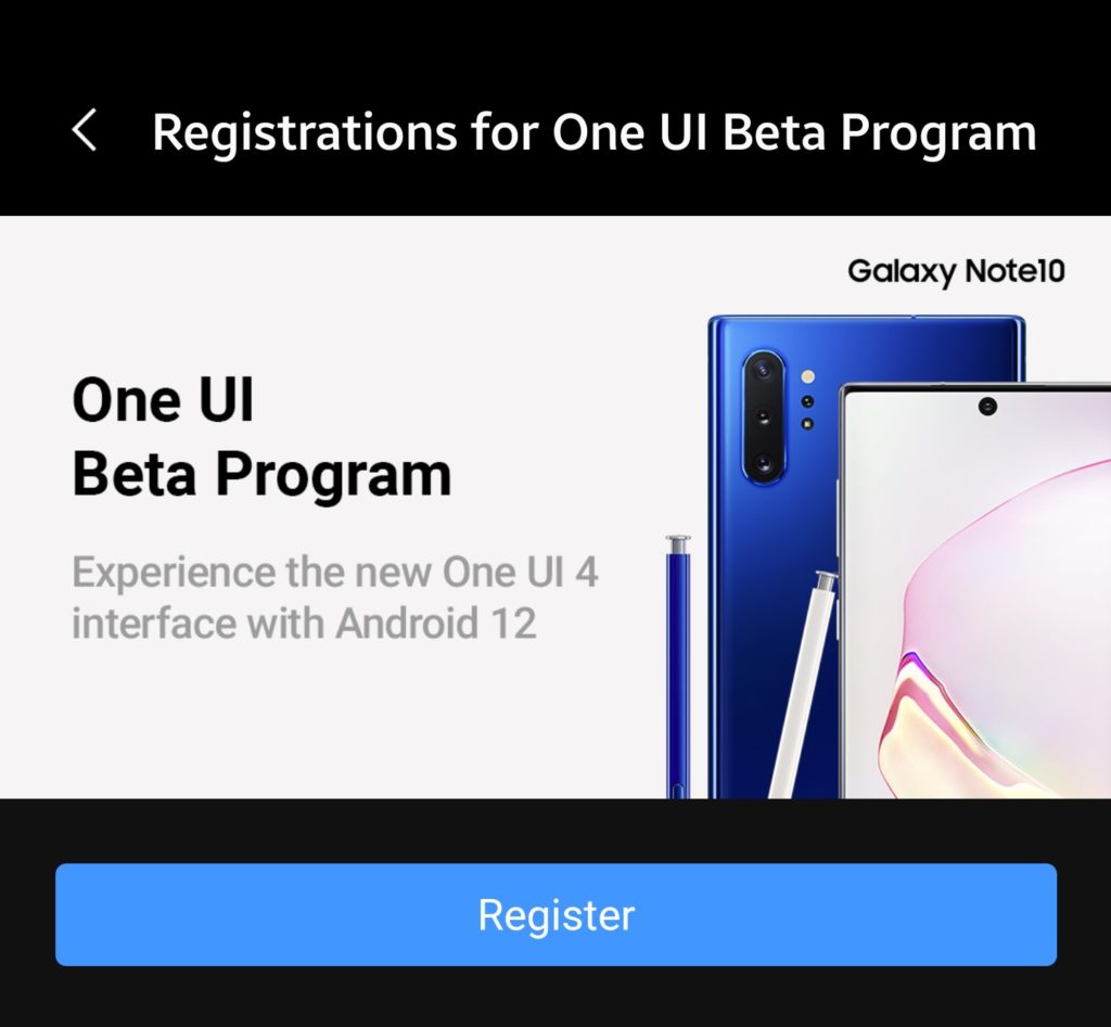 OneUI 4 beta registration is live in US for Galaxy S10 and Note 10