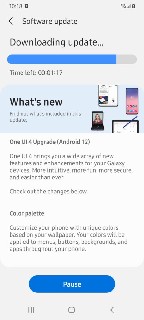 unlocked UK S20+ gets one ui 4 android 12 firmware update