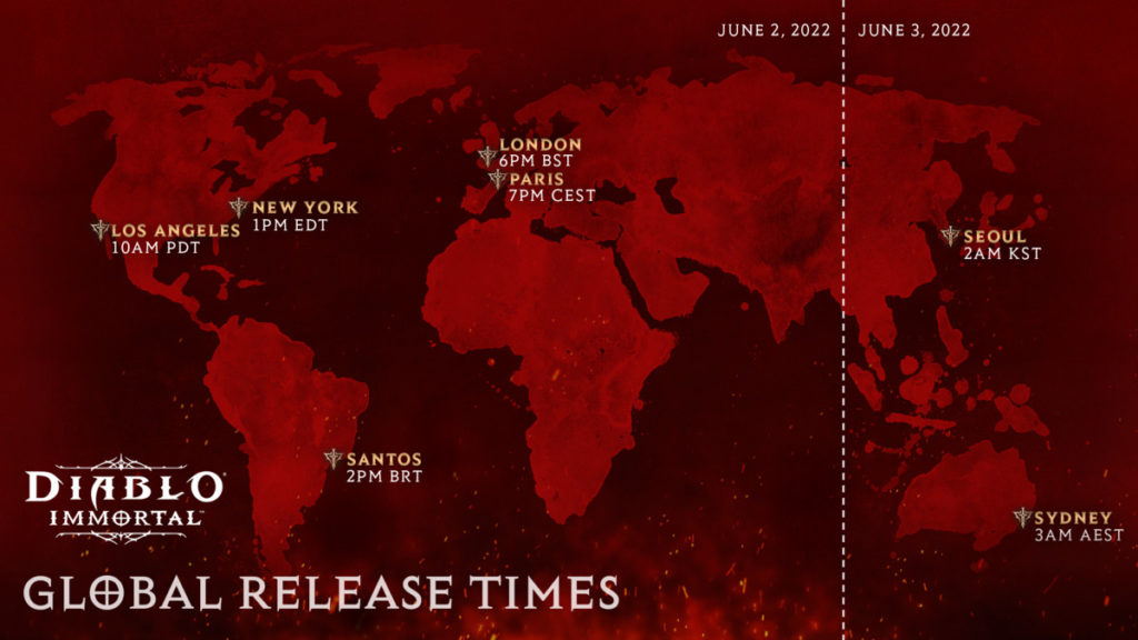 Diablo Immortal launch date schedule