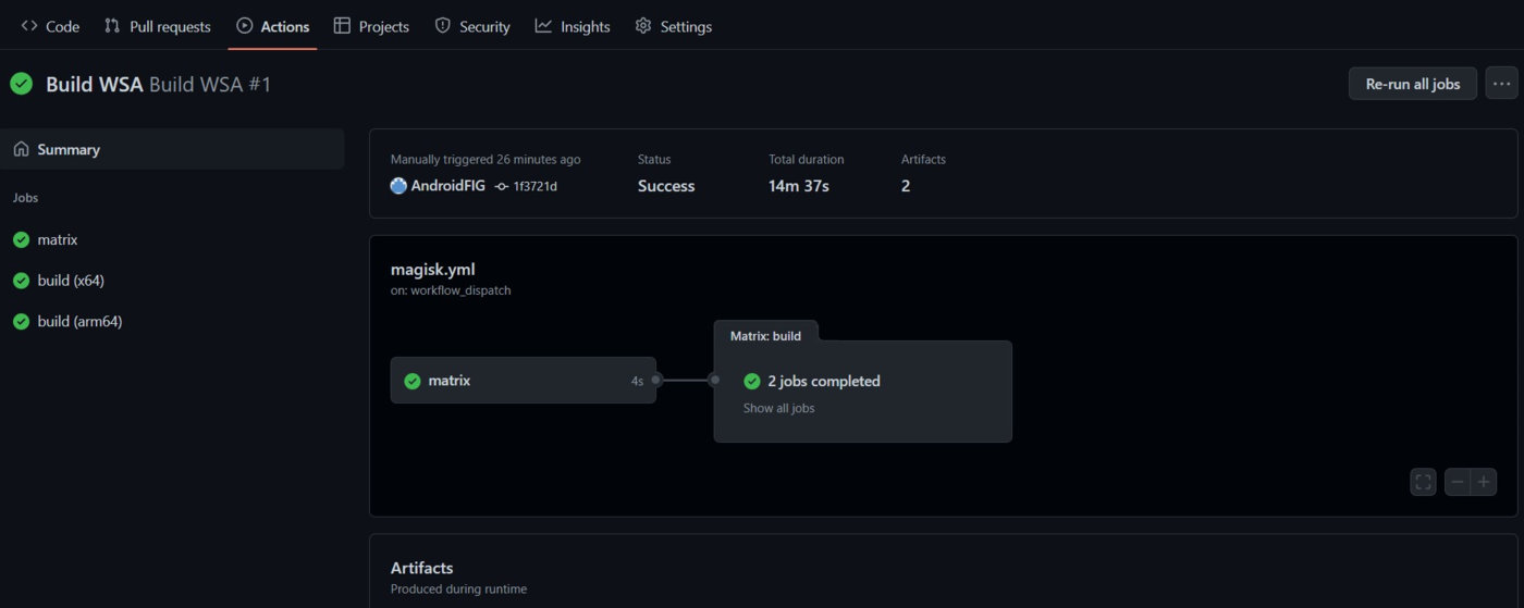 Building Windows Subsystem for Android using Magisk on WSA Github project (3)