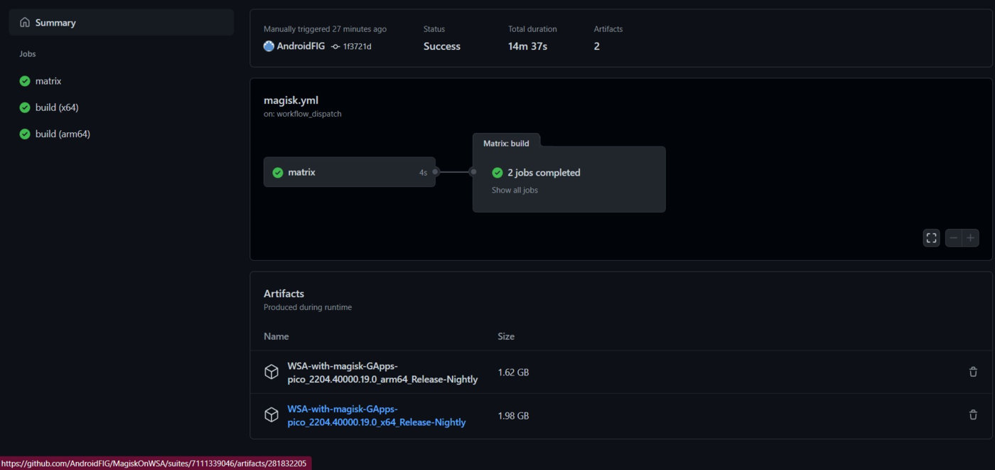 Building Windows Subsystem for Android using Magisk on WSA Github project (4)