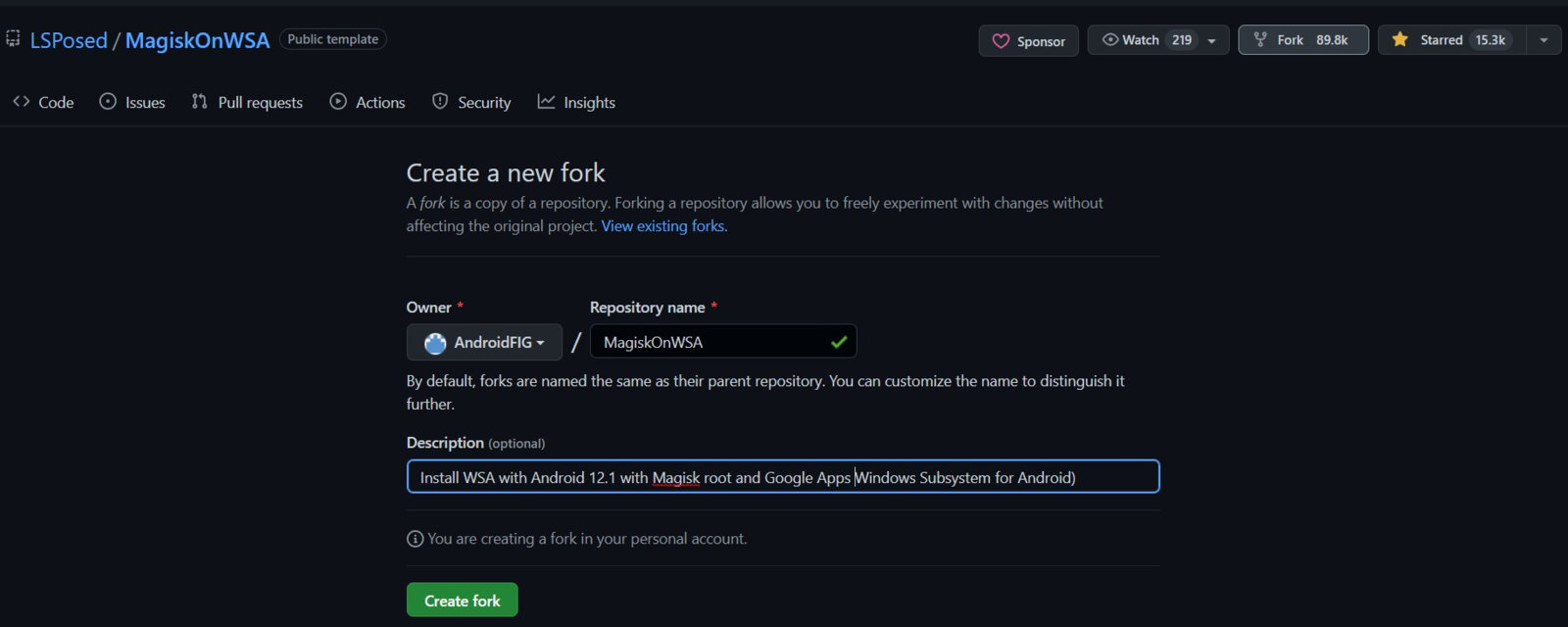Fork Magisk on WSA