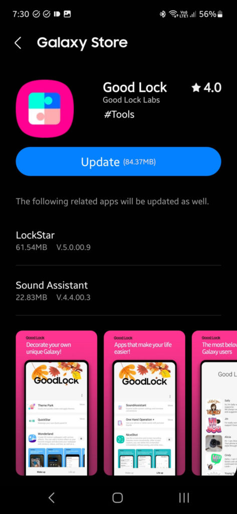 Good Lock Bulk Update Screenshot 2
