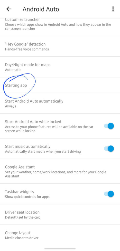 New Starting option in android auto beta 9.3. 131344-release.daily