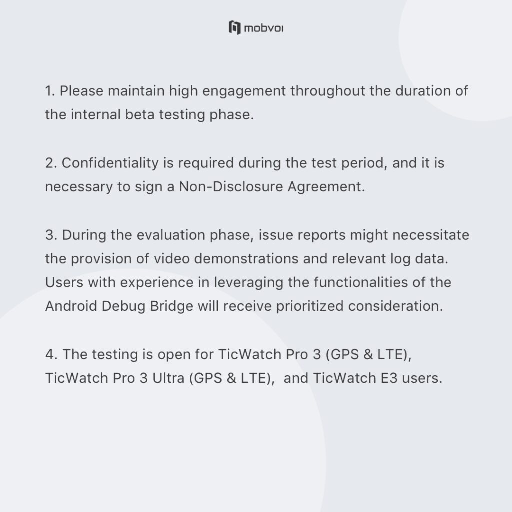 Mobvoi Wear OS 3 beta program for TicWatch