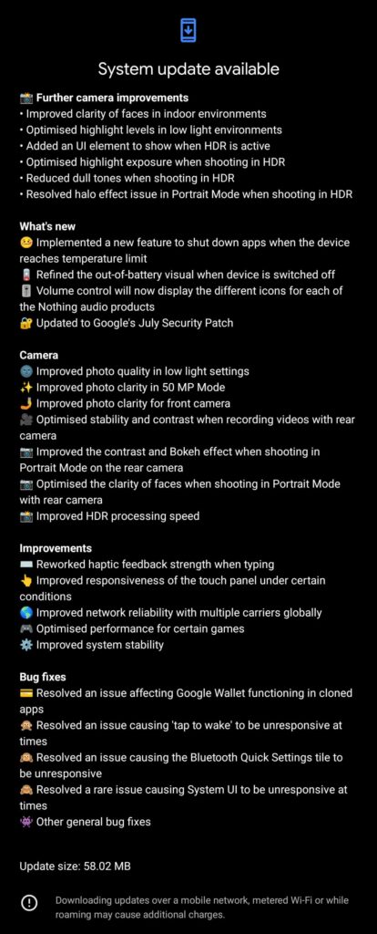 Nothing OS 2.0.2a for Nothing Phone 2