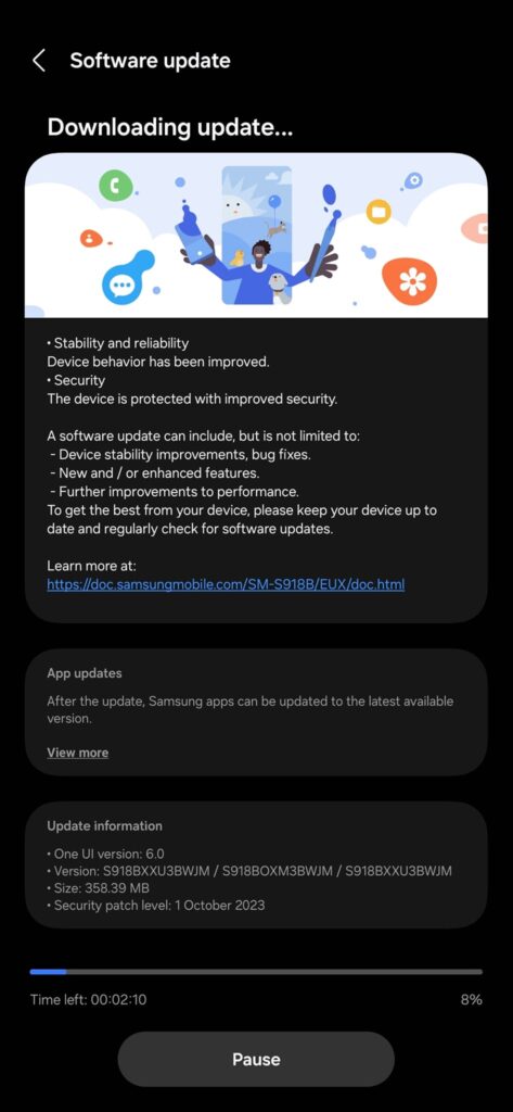 Stable One UI 6 update from Samsung