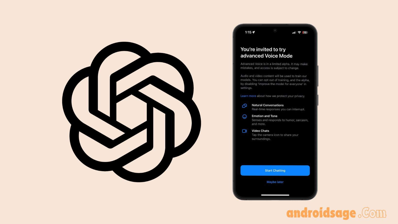 ChatGPT 4o: Advanced Voice Mode Arrives in v1.2024.212 Update (Download) 1 ChatGPT with Advanced Voice Mode and Video Chats APK Download