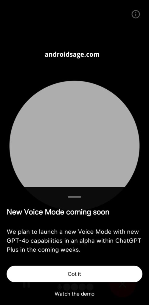 Screenshot ChatGPT New Voice Mode